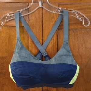 Victoria's Secret Navy and Gray Sports Bra